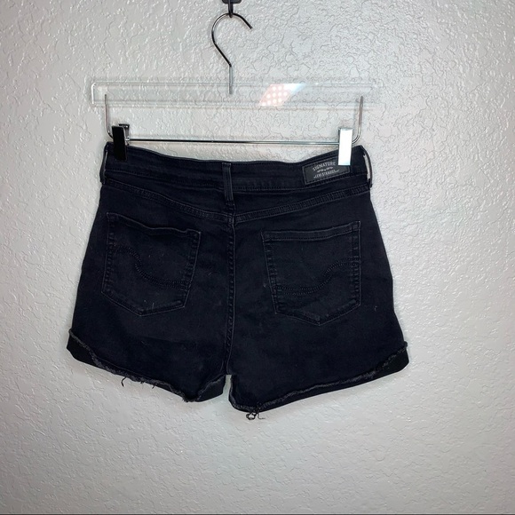 Levi’s High Rise Signature Black Shorts - Picture 6 of 9